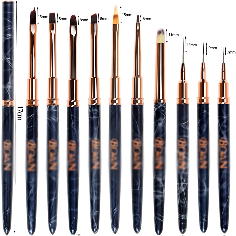 Marbled Nail Brush Gel for Manicure Acrylic Pen Polish Painting Drawing Liner