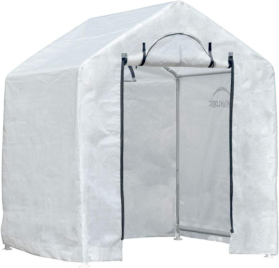 ShelterLogic 6' x 4' x 6' GrowIT Outdoor Backyard Garden Greenhouse and Compact Waterproof Plant Shelter - Translucent (70208)