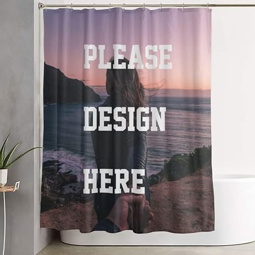 Cortina de ducha personalizada con tu foto, cortina de ducha impermeable personalizada para decoración del hogar, 72 x 72 pulgadas