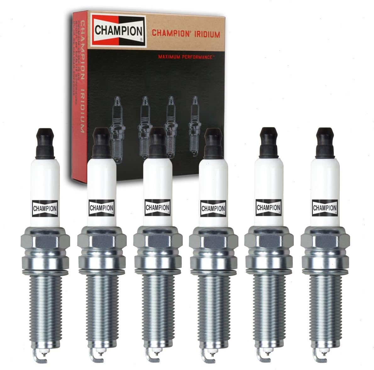 6 pc Champion Iridium Spark Plugs compatible with Dodge Durango 3.6L V6 2011-2015