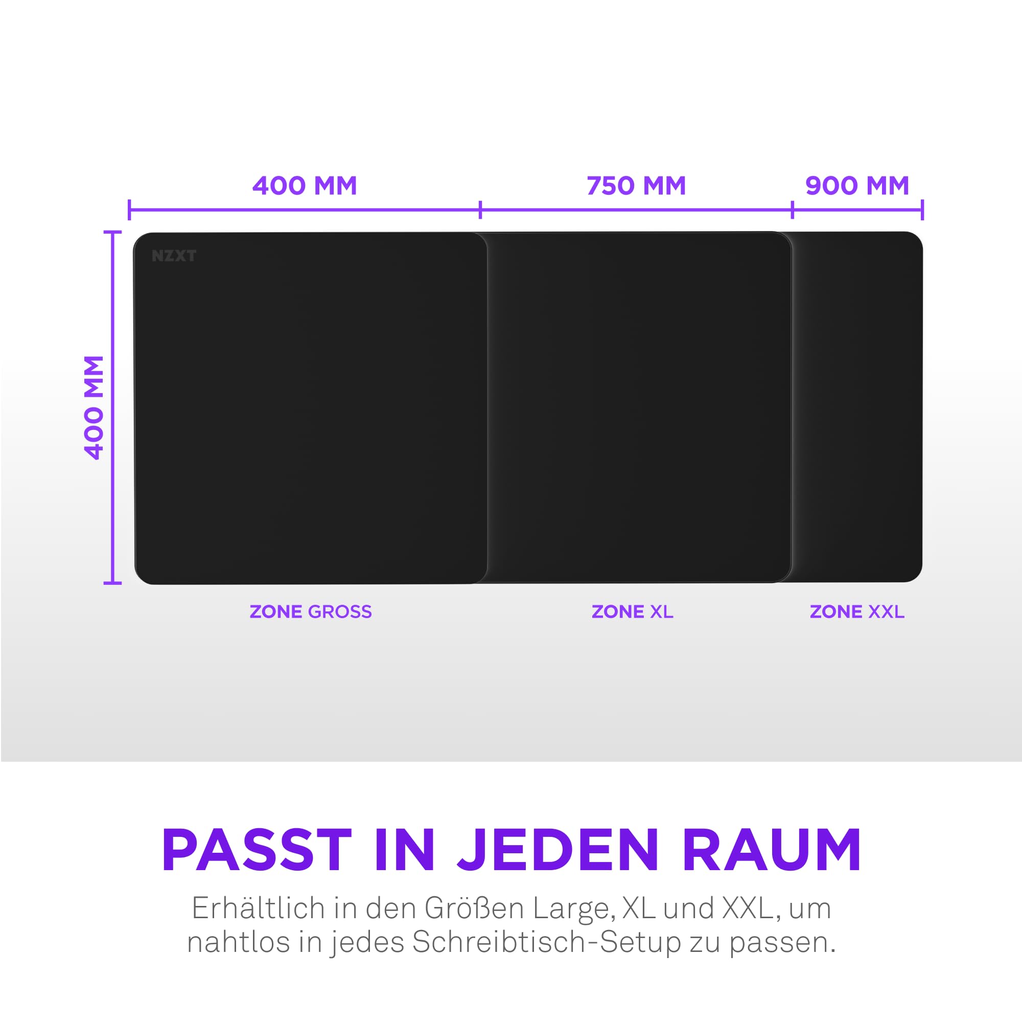 Nzxt Zone – XL-Gaming-Mauspad – Micro-Weave-Stoffoberfläche – ausgewogene Geschwindigkeit und Kontrolle für alle Spielstile – spritzwassergeschützt 750L – Bild 8