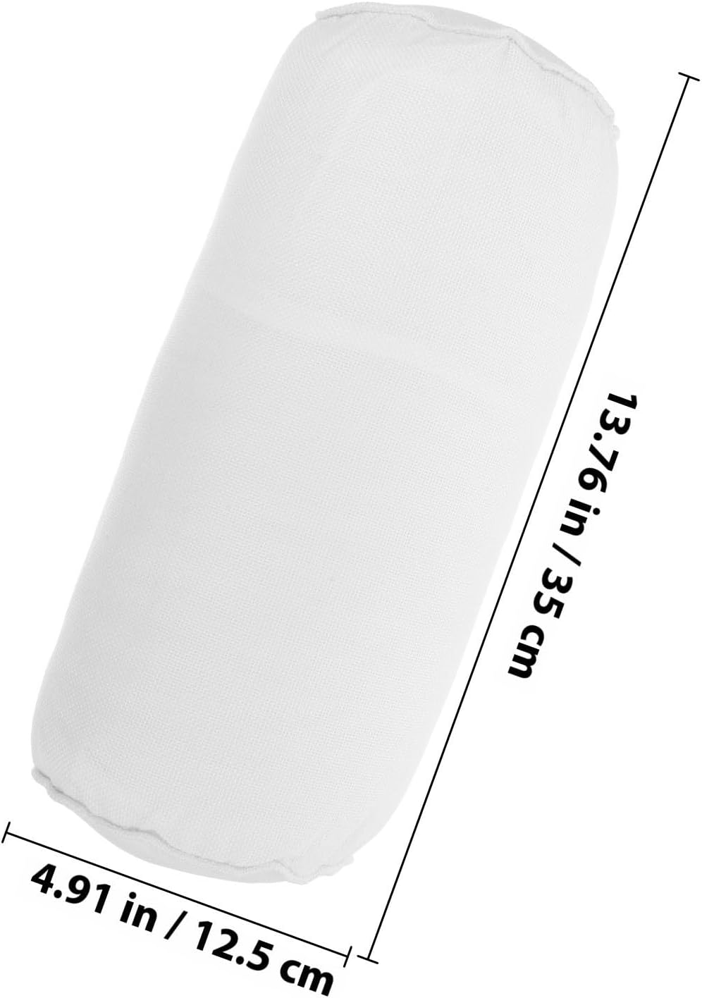 Multifunctional Lumbar Support Pillow with Removable Cover, Cylindrical Polyester Fiber Cushion for Bed and Sofa, Elegant Beige Neck and Back Relief Pillow