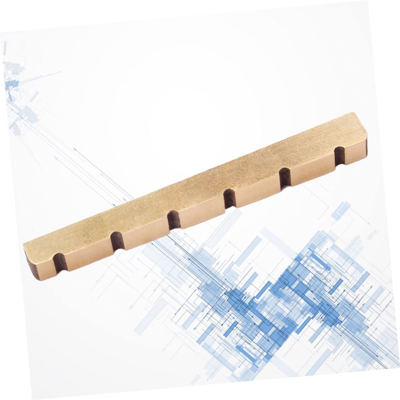 GOOHOCHY Upgrade Your Bass This 42mm Brass Guitar Nut Slotted for 6-string Electric Bass