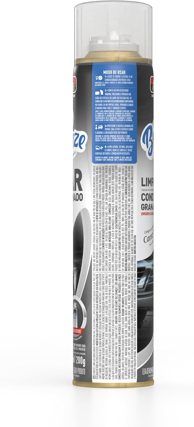 BREEZE Limpa Ar Condicionado Breeze Fragrância Carro Novo 300 ml BREEZE Limpa Ar Condicionado Breeze Fragrância Carro Novo 300 ml