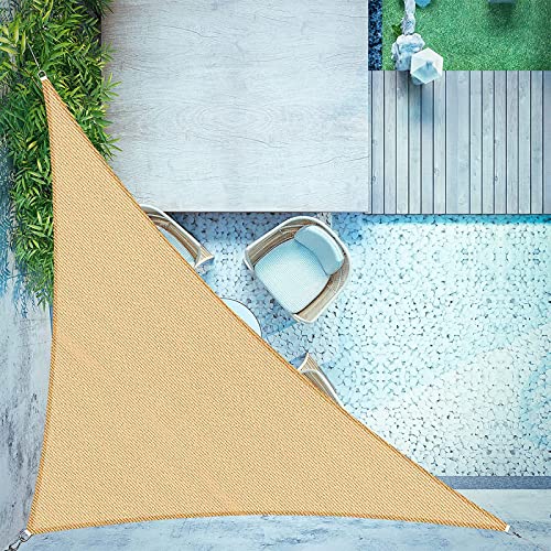 LOVE STORY Toldo Vela de Sombra Rectangular 1.2x4 Toldos Exterior Terraza HDPE Transpirable Protección Rayos UV para Terraza Balcon Patio Exteriores,Arena