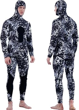 MYLEDI Neoprene 3mm Super Stretch Camouflage Fullsuit, Mens Freediving Snorkeling Swimming Spearfishing Wetsuit