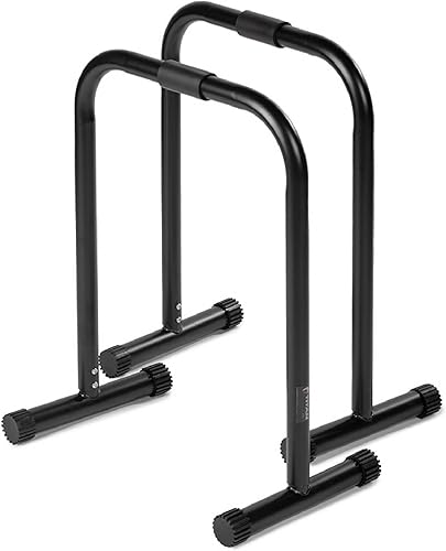 Titan Fitness Barras de inmersión, paraletas independientes, estación de inmersión de altura ajustable, barras paralelas resistentes para el hogar,