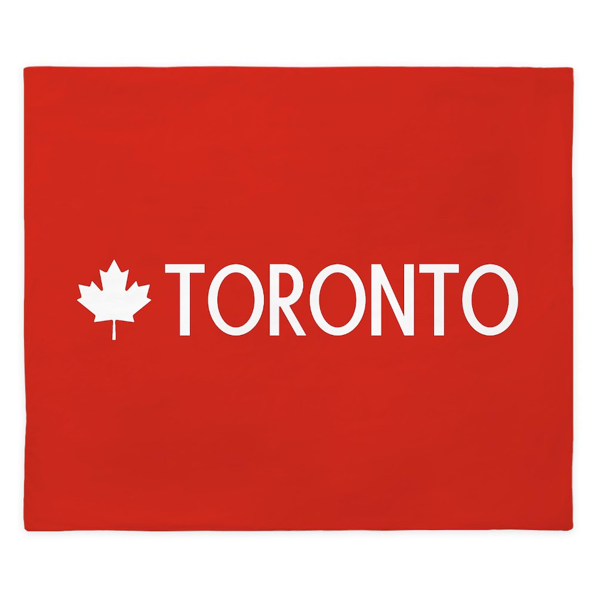 CafePress Toronto (White Maple Leaf) King Duvet Cover, Printed Comforter Cover, Unique Bedding