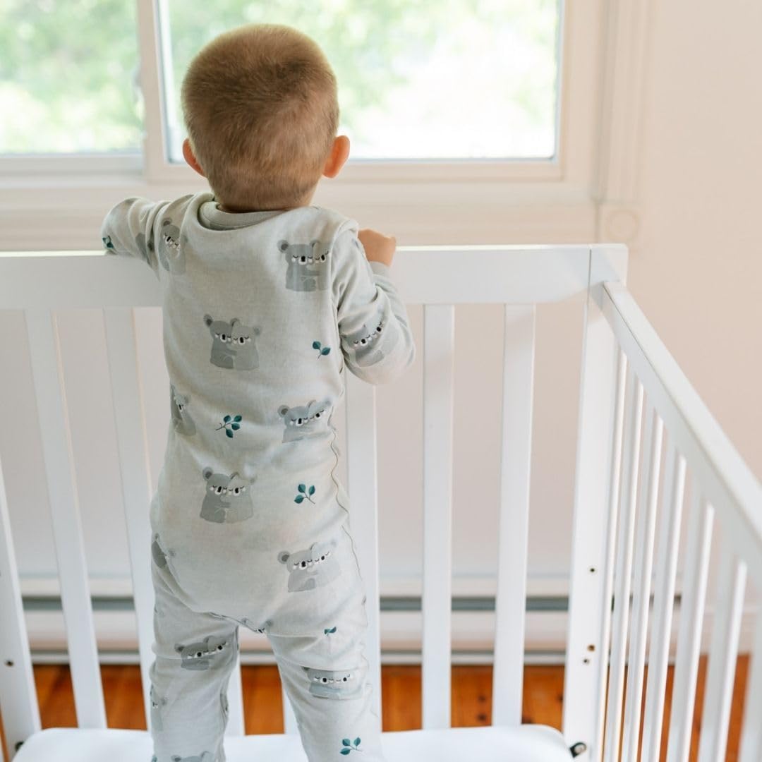 zippyjamz – Zipper Organic Sleeper Footed Onesies Sleeper Baby Pajamas with Inseam Zipper