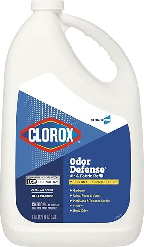 CloroxPro Recambio de spray de aire y tela para defensa del olor, Clorox Healthcare Spray de limpieza industrial y limpieza, 128 onzas - 31716