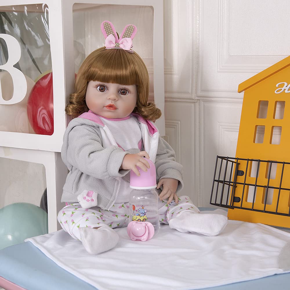 Amazon.co.jp: 19 Inch Reborn Baby Doll 49cm Full Silicone Body