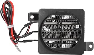PTC Fan Heater,Thermostatic Ceramics Fast Heating Air Dehumidification DC Fan Heater DIY Accessories for Car Small Space Culture Room(12V 150W)