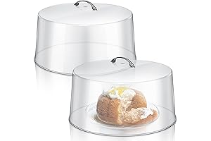 Uiifan 12 Inch Clear Plastic Cake Dome and Acrylic Cake Stand