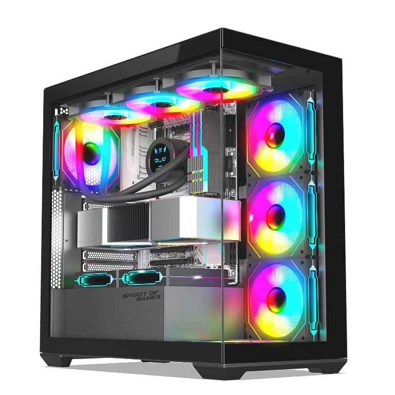 scafato gamer rgb argb 6 fan acciaio nero