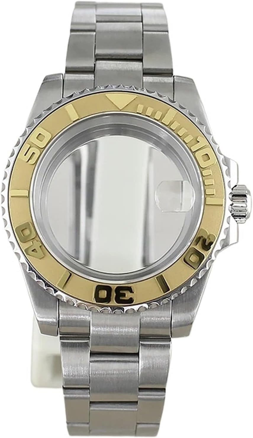 40mm For NH35 NH36 8215 Eta2824 PT5000 Movement Watch Silvery Case Sapphire Glass Watch Case