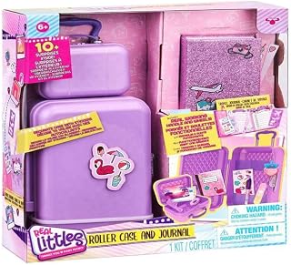 Cefa Toys - Real Littles Conjunto de Viaje Mini, Maleta con Ruedas, 1 Neceser, 1 Diario y 10 Pequeñas Sorpresas, Apto para Niñas a Partir de 6 Años