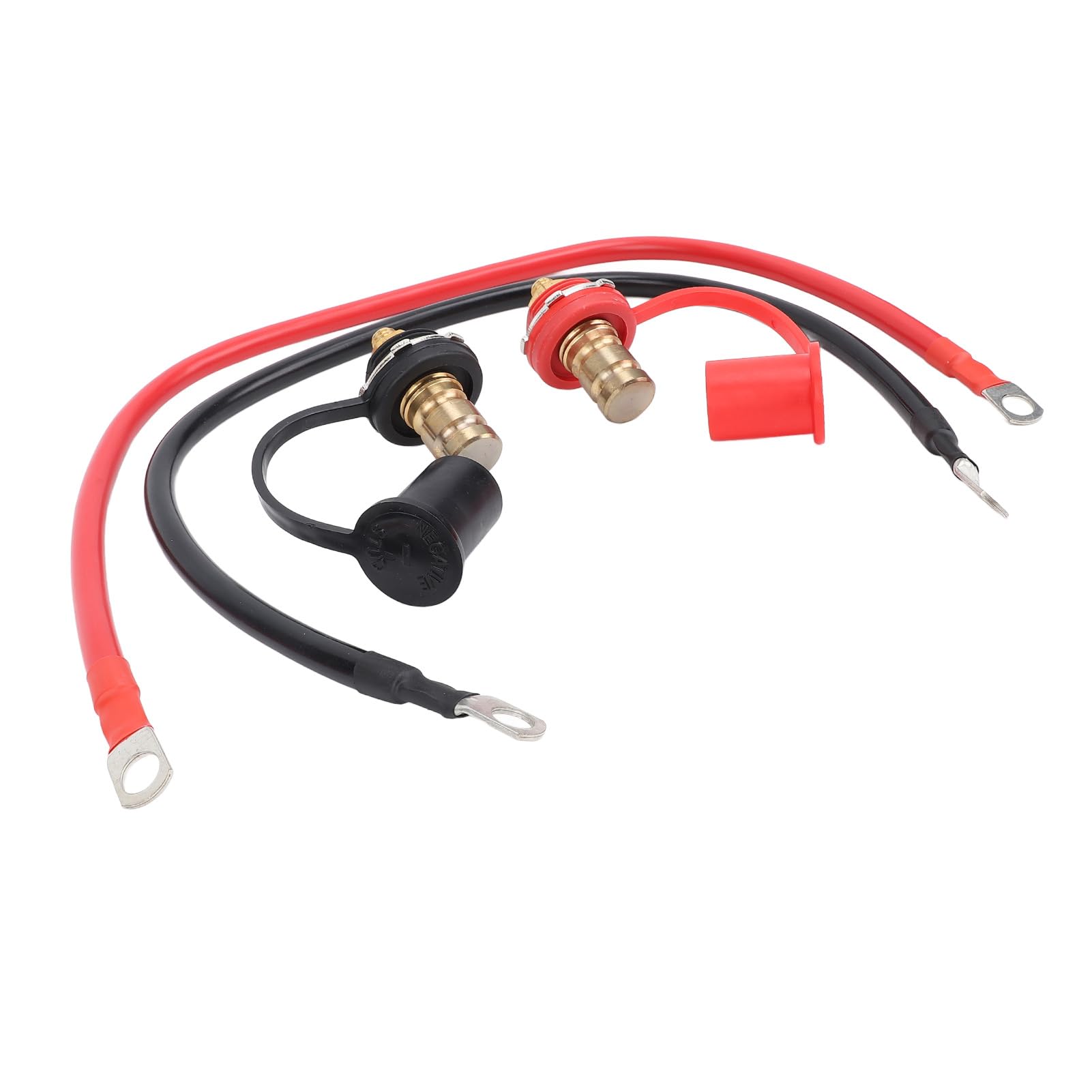 Conectores de Terminales de Batería 3/8 Pulgadas 250a con Rojo y Negro para Camión de Vehículos Recreativos Marinos de Automóvil (Tipo B)