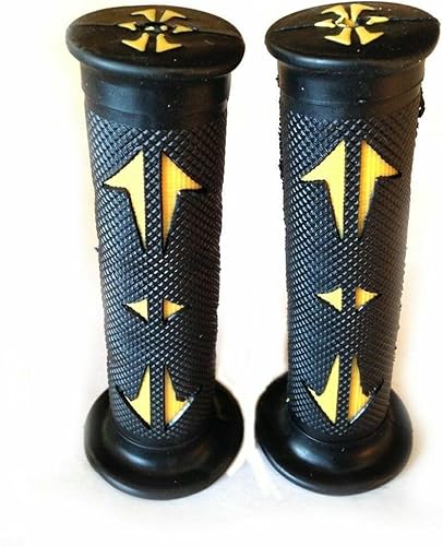 HTTMT - (Izquierda 78" derecha 1") Universal ATV y PWC Rubber Comfort Grips- Amarillo Compatible con lado izquierdo 0.866 in (78"), lado derecho disponible en Yaxa Peru