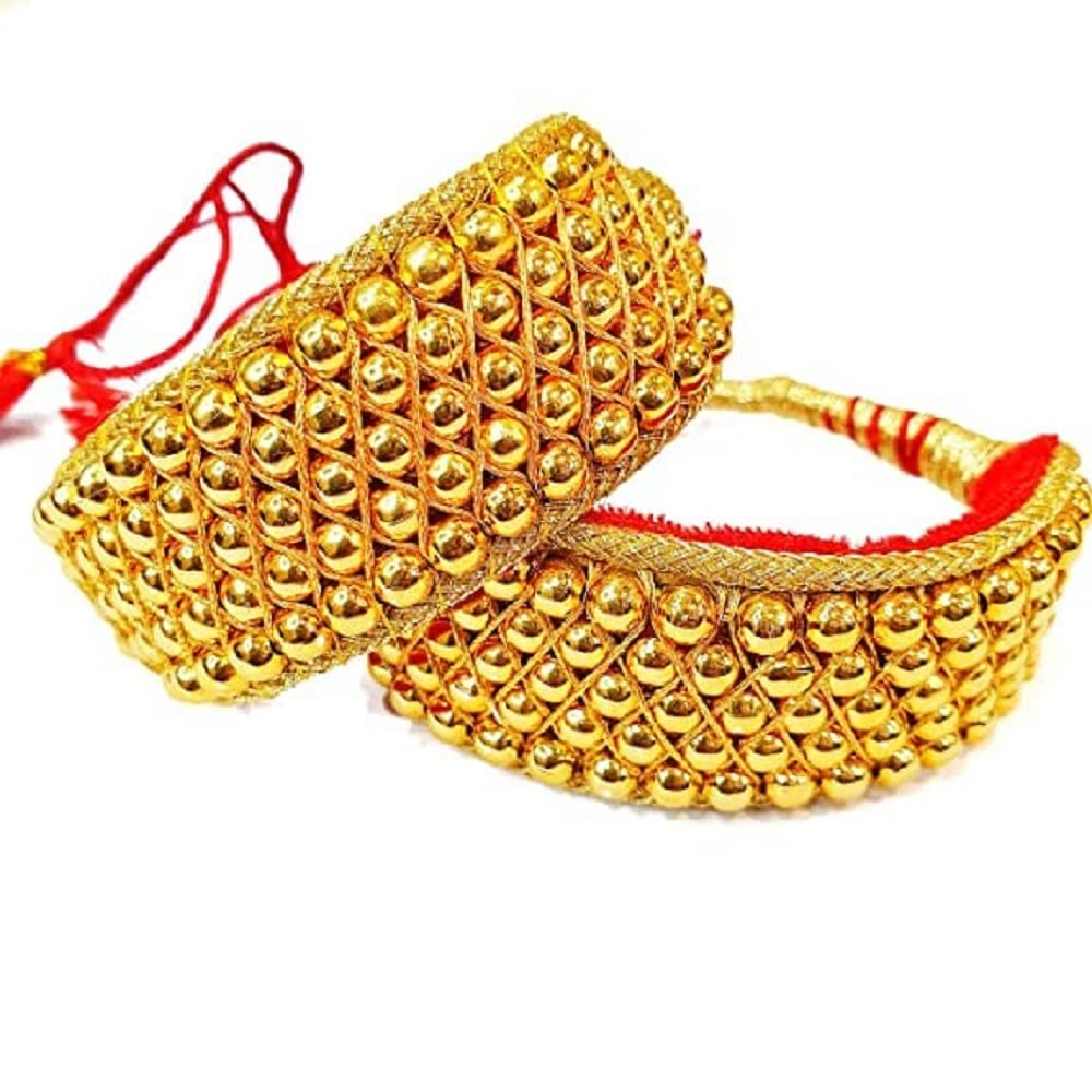 GenericRuby Creation Traditional Gold Plated Rajputi Rajasthani Punchi Set for Girls & Women (Gold)