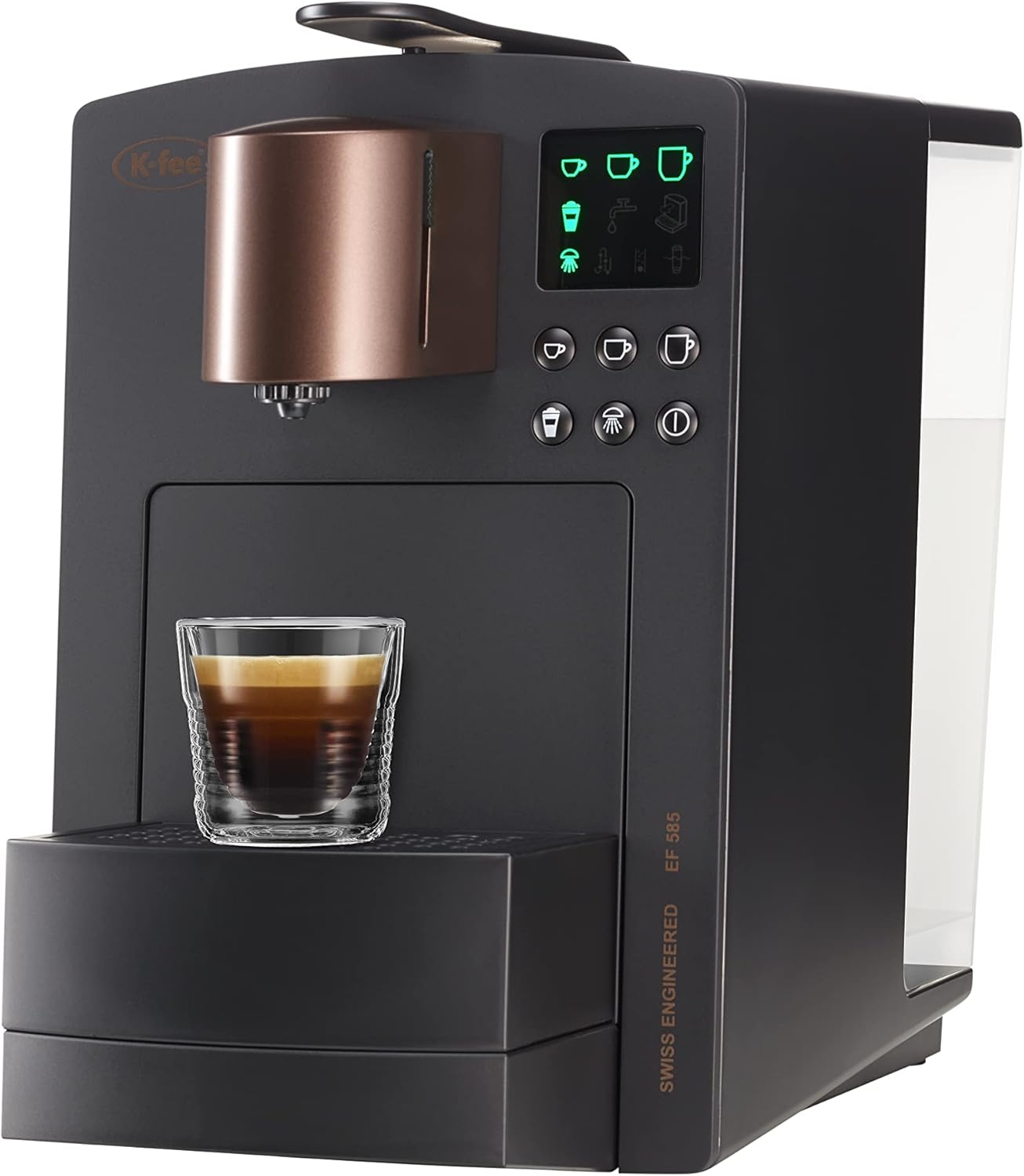 K-FEE Grande Macchina per Capsule, Alluminio, Rame Nero