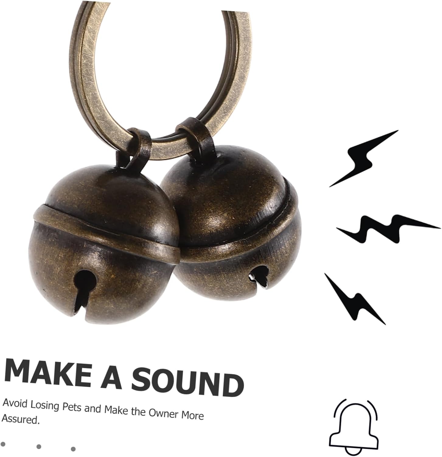 1set Pet Collar Bells Metal Construction for Dogs and Cats Decorative Accessories for Pet Safety and Charm Ancient Style Bells for Collars