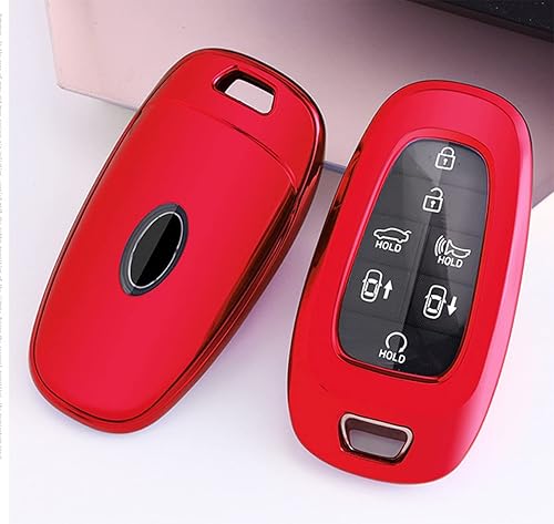 Miniatura 10 de Funda para llavero de TPU suave para Hyundai Sonata, Santa Fe Tucson, soporte remoto de piel, protector de piel, accesorios de manga de entrada sin