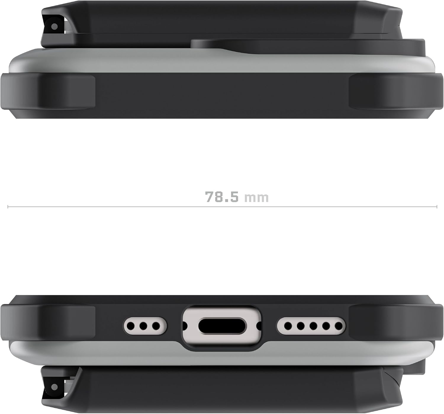 Ghostek Exec Wallet Case for iPhone 15 - Magnetic Credit Card Holder, Compatible with MagSafe Accessories, Kickstand (6.1 Inch, Grey)