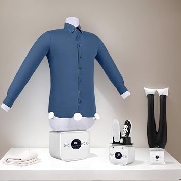 Automatic Ironing Machine for Home,Vertical Steam Closet for Clothes,Portable Electric Clothes Dryer,Inflatable Shirt Ironing Machine,Steamer for Temperature Control,8Minutes Ironed Dry