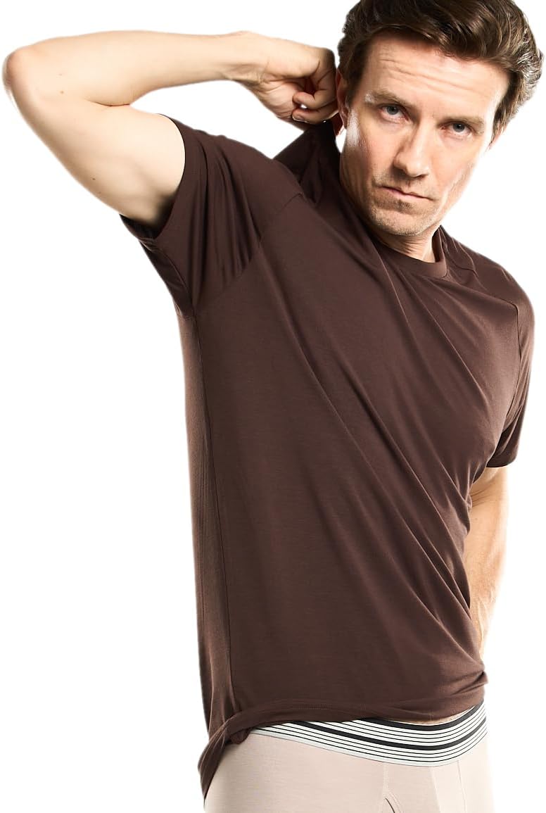 Mr. Davis Men's Bamboo Viscose Traditional Cut Crew Neck Undershirt - Stylish Crew Neck Undershirts for a 3 Pack - Image 3
