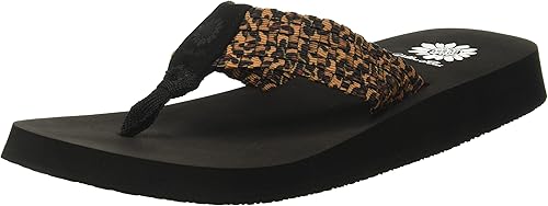 yellow box leopard print flip flops