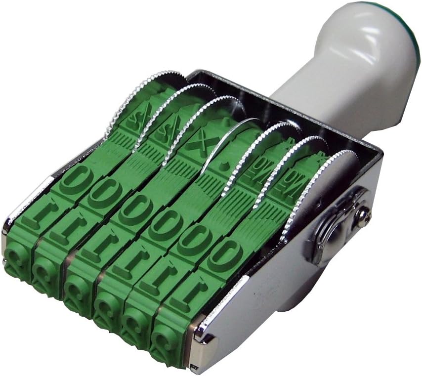 Sanby TK-016 Rotating Stamp Techno-Touch 6 Consecutive Japanese Mincho TK-016