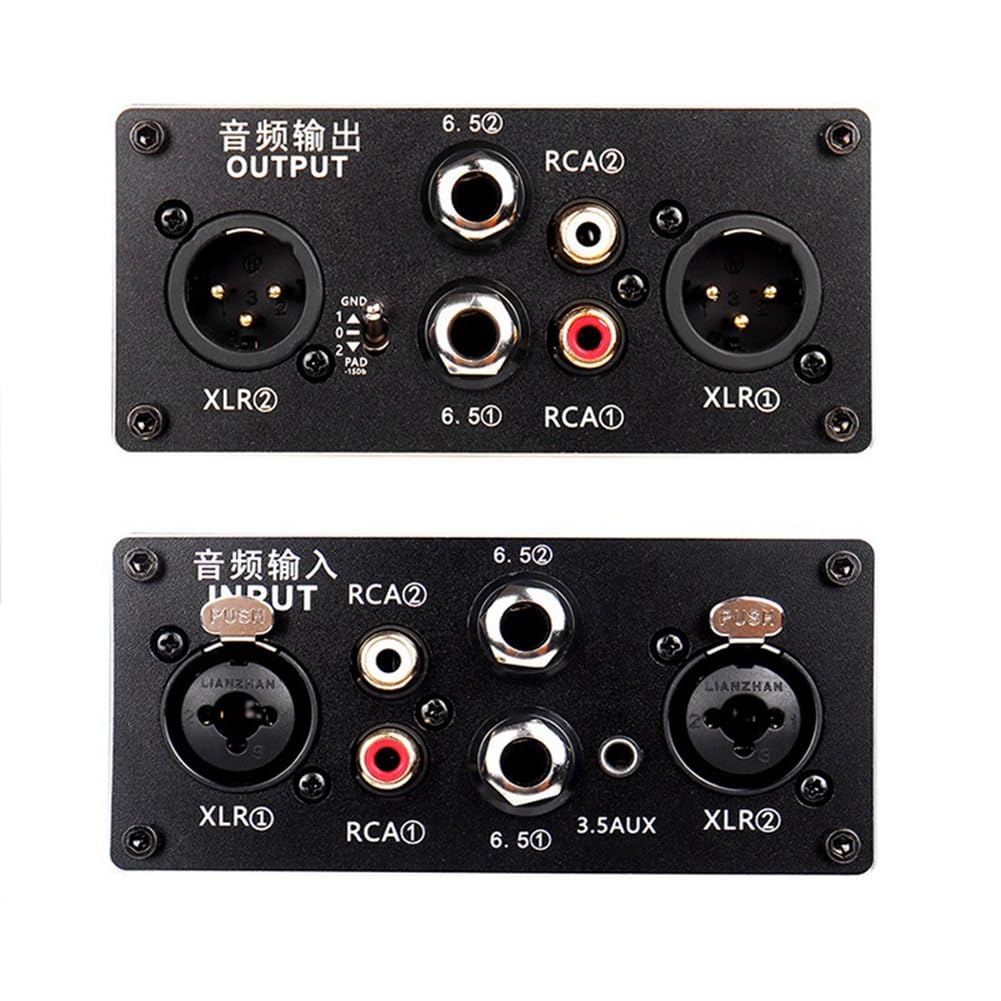 PRO X4 Isolatore Audio Multifunzionale 6,5 mm 3,5 mm XLR RCA Isolatore del Rumore Audio, Filtro Acustico per Corrente Filtro di Terra