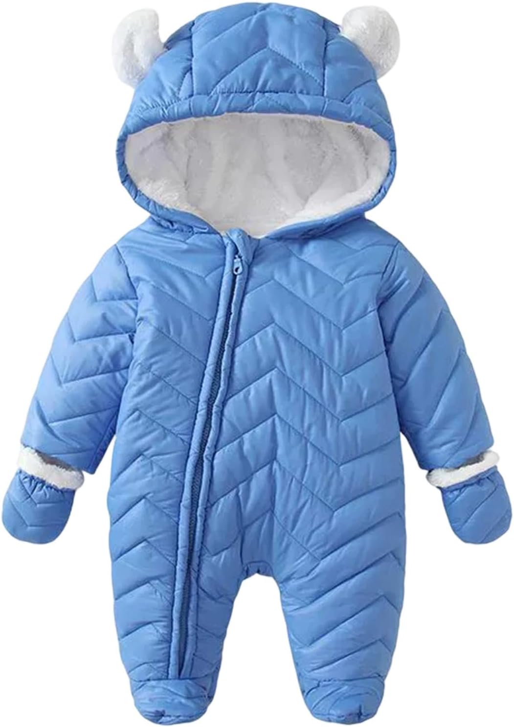 Baby Mädchen Winter Schneeanzug – Overall Mit Seesternen, Neugeborenen Daunenjacke, Warm & Weich