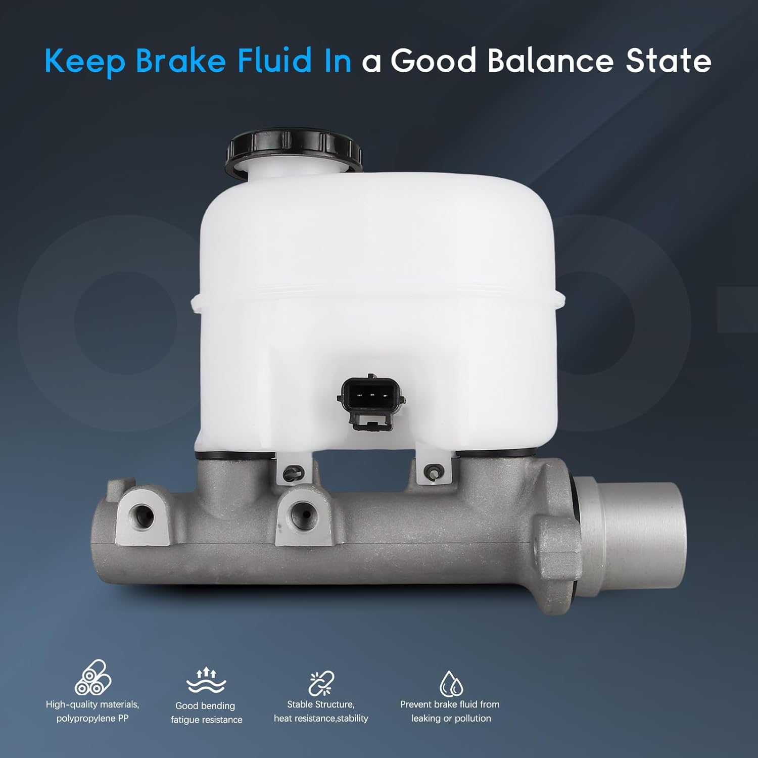 OTO-K Brake Master Cylinder with Reservoir&Cap Compatible with Ford F-150 Lobo 2004-2008,Lincoln Mark LT 2006-2008,Replace # M630001 4L3Z-2140-AB 4L3Z-2140-AB 6L3Z-2140-A 7L3Z 2140-A