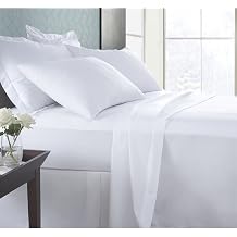 Presents 4 PC Sheet Set 100% Egyptian Cotton 600 Thread Count Premium Sheet Set, Luxurious Feel Italian Finish Comfort Sheet Set with 21" Deep Pocket Cal-King White