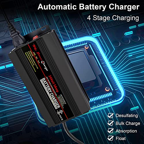 Tpe 24V 5A Battery Charger, Automatic Smart Battery Charger, Trickle Charger Maintainer For Wheelchair #TOP6