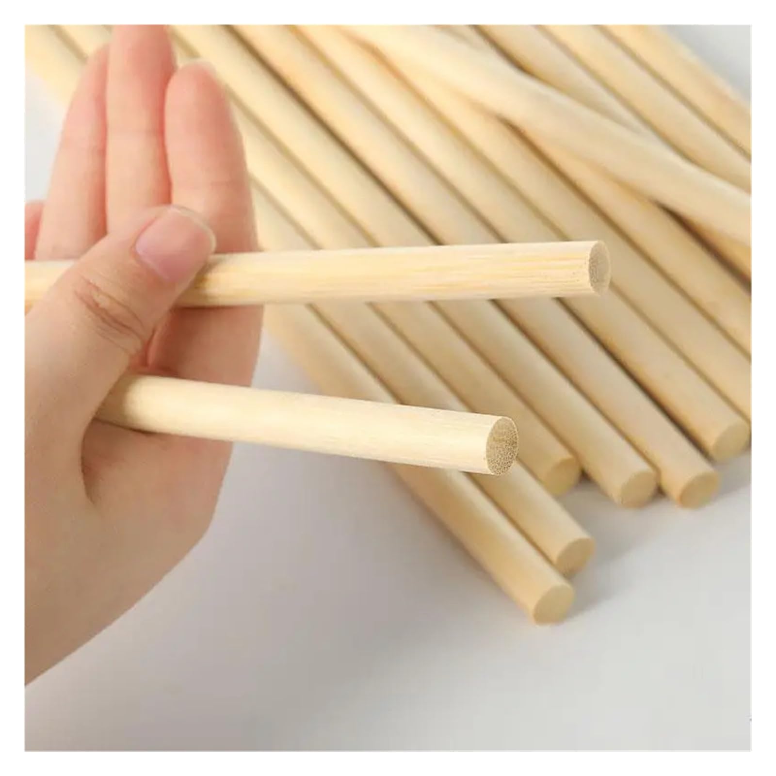 Puste drewniane kołki, Drewniane patyczki 3mm x (20-40) cm do rękodzieła modelarskiego tworzenia mebli DIY budowlane obróbki drewna(3mmx40cm-40 Pcs)