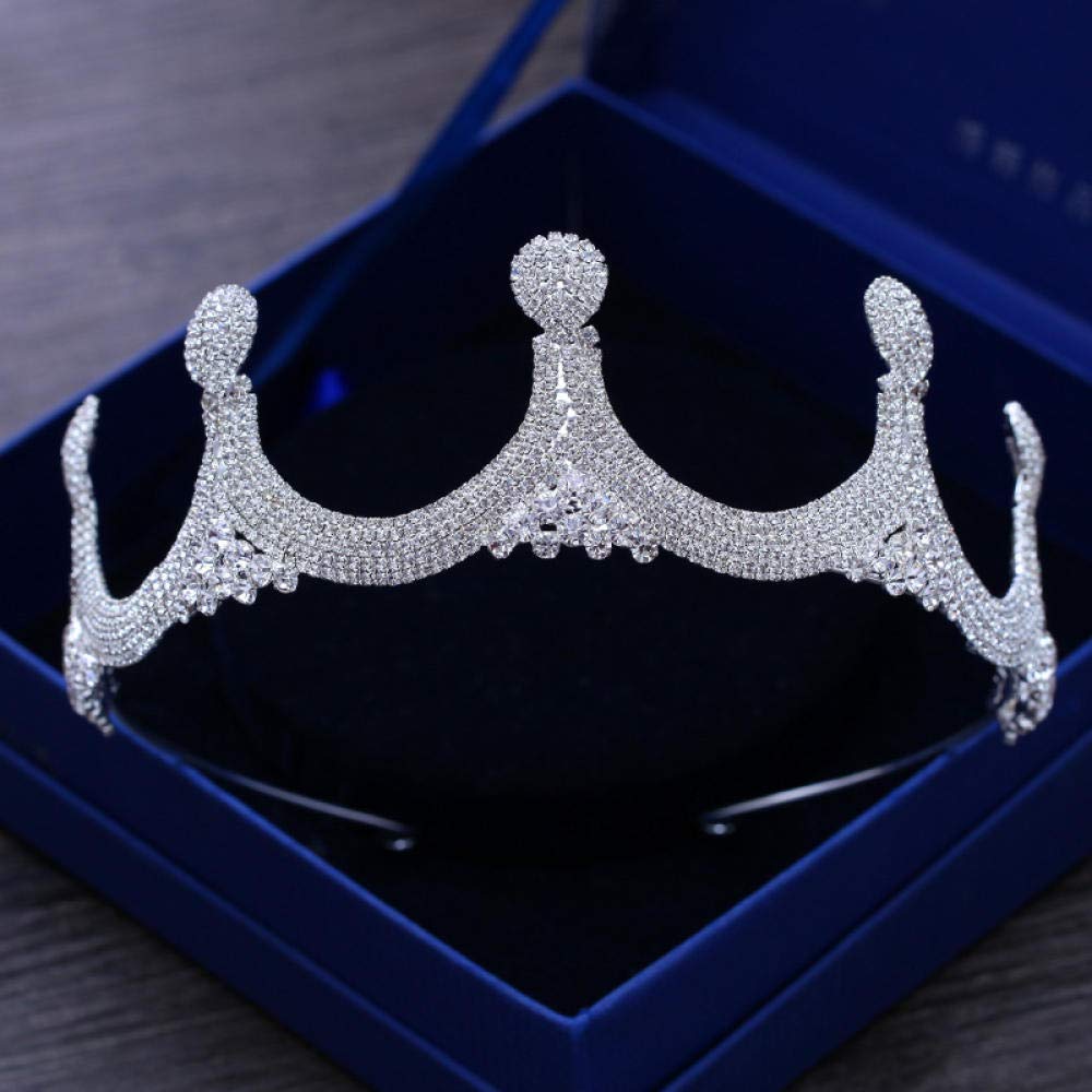 Tiara Ruinuo 316L'Alliage Brillant Coiffe La Couronne Argent Femme Fée Simple Fashion Mariage Accessoires Cheveux Serre-Tête Vintage Cadeau Parti