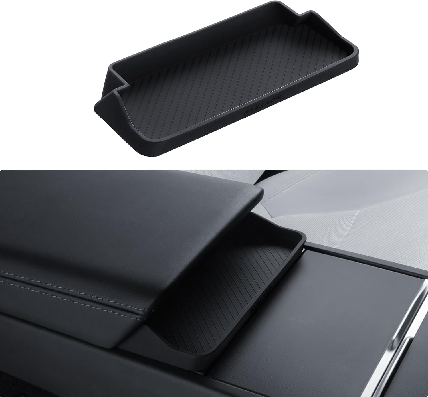 BASENOR 2024 2025 Tesla Model 3 Center Console Sunglasses Holder and Model 3 Highland Mud Flaps image 2