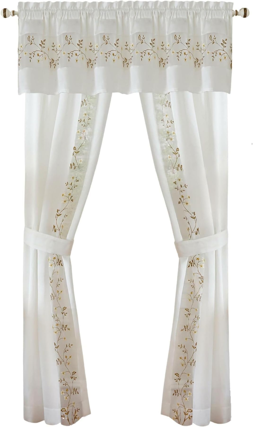 LightFiltering Window Curtain Set 55 Inch Width, 84 Inch Length Fairfield