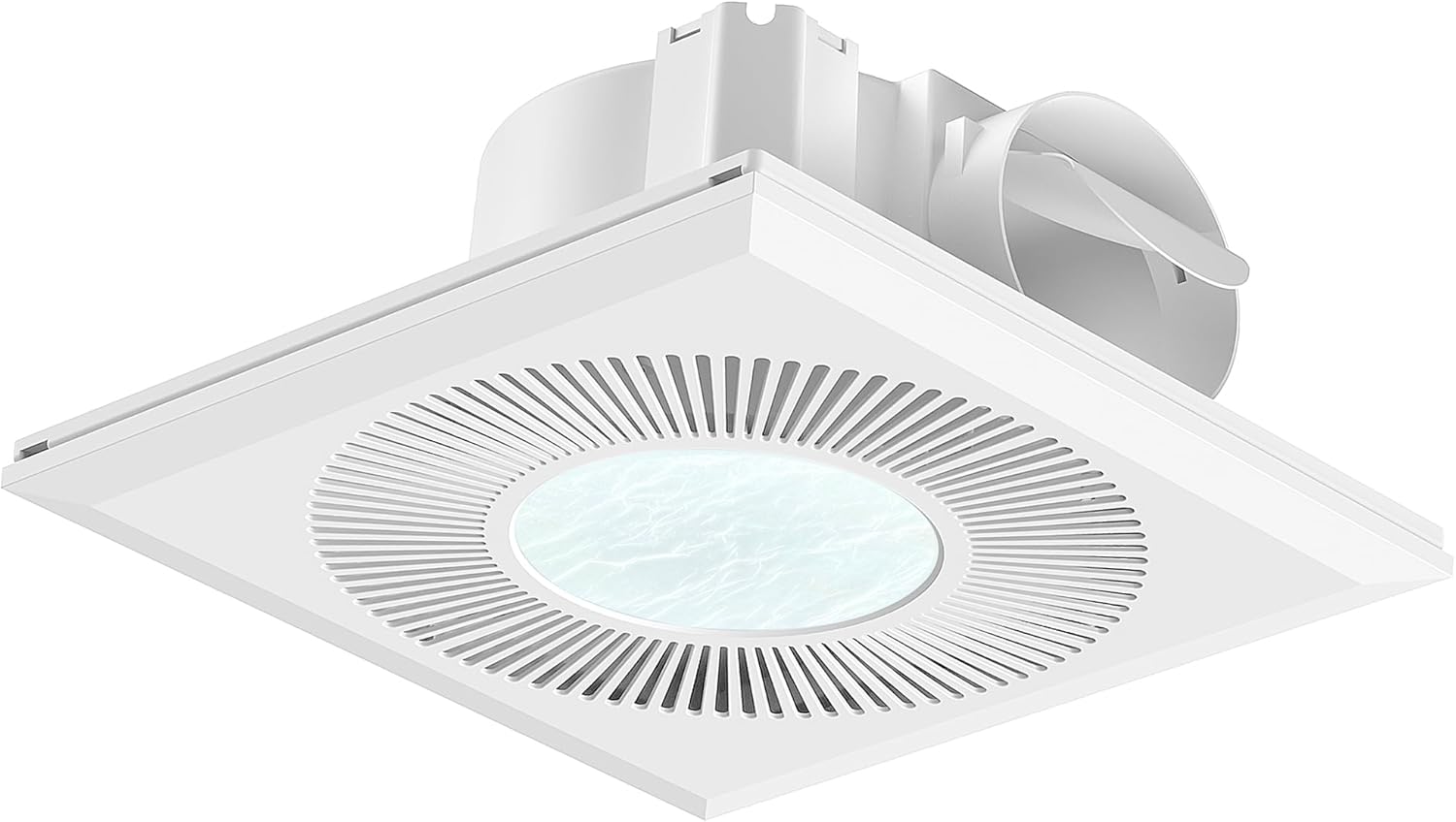Bathroom 12IN Exhaust Fan with Light 165CFM 3CCT Shower Bathroom Vent Fan with 1400lm Led Light Combo Quiet 1.2 Sones Bath Ceiling vent with Adjustable Led Light (6500k Matte White)