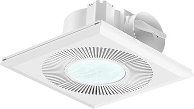 Bathroom Exhaust Fan with Light 165CFM Shower Bathroom Vent Fan with 11.8IN 15w Led Light Combo Quiet 42dB Bath Ceiling Exhaust Fan with Adjustable Led Light 3000k/4000k/6500k For Home Bath