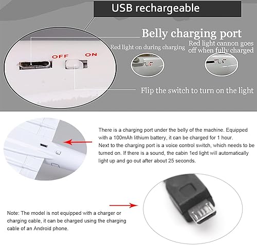 Miniatura 4 de STONESTAR 1125 Concorde modelo de avión con luces de cabina, kits de modelos de aviones de resina, modelo de exhibición de aviones para colección de