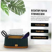 Vista 3 de Alipis Caja de pañuelos de almacenamiento multifuncional Contenedores prácticos para decoración del hogar
