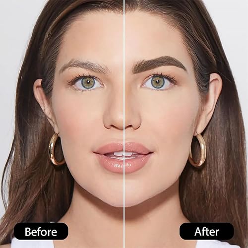 Miniatura 8 de Kit de sellos de cejas y plantillas de cejas, moldeador de cejas para mujeres y niñas, plantilla de sello de cejas para cejas perfectas (03#)