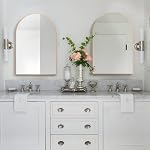 Arched Wall Mirror for Bathroom, 20"x30" Arched Mirror Wall Mounted Mirror with Metal Frame, Gold Vanity Mirror Decor for Mantle, Bedroom, Entryway, Living Room