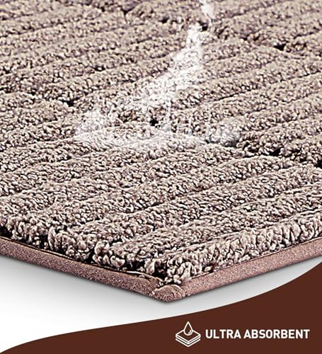 Image of Obsessions Soft & Plush Bath Mat | Quick Dry, Stain & Skid Resistant | Luxuriously Soft, Long Lasting Color | TPR Latex Backing, Size 50x80 cm, Brown