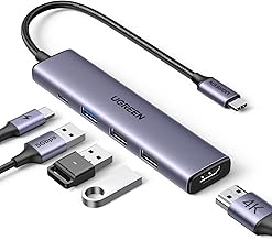 UGREEN Revodok 105 USB C Hub 5 in 1 Multiport Adapter 4K 30Hz HDMI, 100W Power Delivery, 3 USB A Data Ports, Type C Dongle