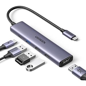 UGREEN Revodok USB C Hub 5 in 1 with 4K HDMI, 100W PD, 3×USB-A Data Ports