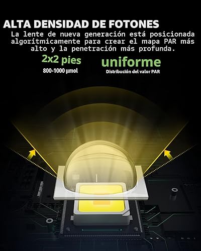 Miniatura 2 de VIPARSPECTRA XS1500 Pro - Luces LED de cultivo para semillas, vegetales, floración, lente de nueva generación, cadena de margaritas, espectro